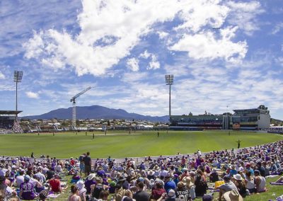 Blundstone Arena cricket match, professional photography of tourism and sports venues