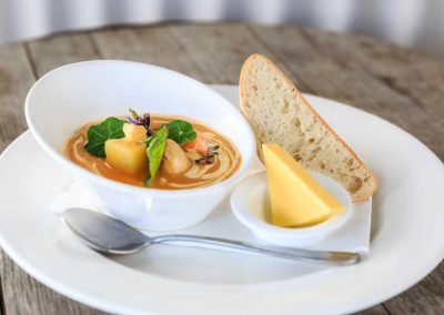 Bruny Island Wines soup, professional photography of food