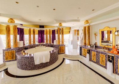 Burj Al Arab Hotel bathroom, professional photography of hotels