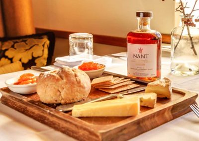 Nant Whisky and cheese platter, professional photography of food