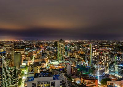 Sydney at night from Meriton Suites, professional photography of skylines