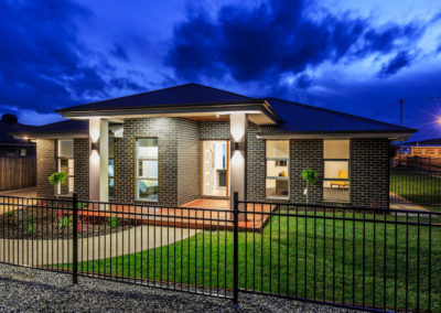 Front of Ronald Young Builders Display Home, professional commercial photography Hobart